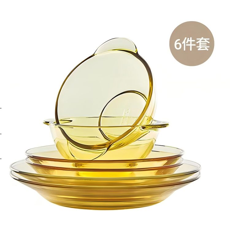 康宁玻璃餐具六件套